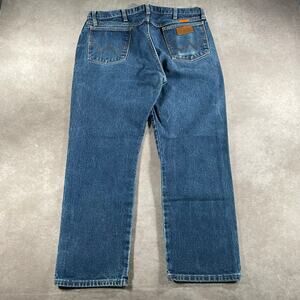 Wrangler FR Flame Resistant Dark Wash Denim Jeans 38x28